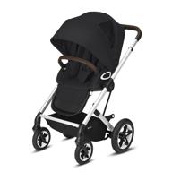 🌟 cybex talos s lux stroller: all-terrain wheels, front/parent-facing seat, one-hand fold, multi-position recline - deep black logo