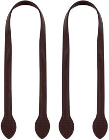 img 4 attached to 👜 2-Pack of Dark Brown Leather Purse Straps for Handbags, Wallets - SUPVOX Replacement Bag Handles