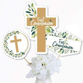 img 3 attached to First Communion Elegant Cross Centerpiece