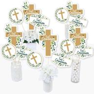 first communion elegant cross centerpiece logo