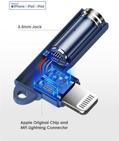 img 3 attached to 🎧 MOOU Headphones Jack Adapter for iPhone, MFi Certified Lightning to 3.5mm Jack Converter Compatible with iPhone 12, iPhone 12 Pro, iPhone 11, iPhone 11 Pro, iPhone 11 Pro Max, iPhone X, iPhone XR, iPhone XS, iPhone XS Max, iPhone 7, iPhone 7 Plus, iPhone 8, iPhone 8 Plus