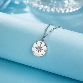 img 3 attached to 🎓 NOURISHLOV College Graduation Gift: Sterling Silver Compass CZ Necklace for Good Luck Graduate in 2021! Perfect Friendship Jewelry for Women"