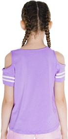 img 1 attached to M D K Shoulder Crewneck Graphic T Shirt Girls' Clothing in Tops, Tees & Blouses