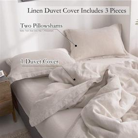 img 3 attached to Simple&amp;Opulence 100% Washed Linen Duvet Cover: Enhance Your Bedding with Pure Luxury