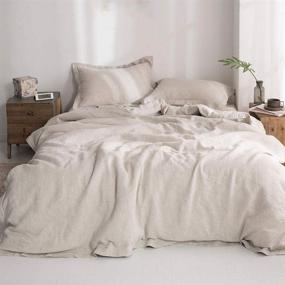 img 4 attached to Simple&amp;Opulence 100% Washed Linen Duvet Cover: Enhance Your Bedding with Pure Luxury