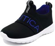 👟 nautica kids slip-on running shoe for toddlers and little kids - boy and girl athletic sneaker logo