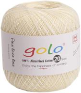 🧶 golo size 20 crochet thread in pearl white (item 8-804) logo