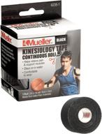 🔥 mueller kinesiology tape - black, 2 inches x 16.4 feet roll: sports medicine essential for effective support логотип