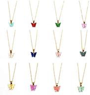 🦋 stunning butterfly pendant necklace set, various quantities - perfect gift for women and girls logo