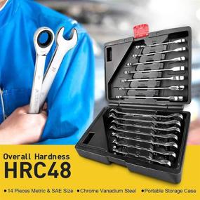 img 3 attached to AZUNO 14-Piece Ratcheting Combination Wrench Set