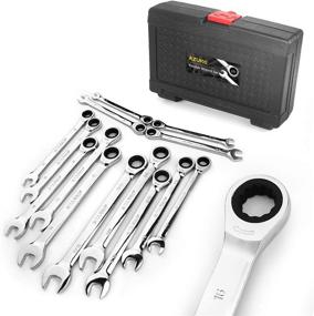 img 4 attached to AZUNO 14-Piece Ratcheting Combination Wrench Set