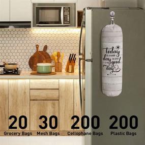 img 2 attached to 🛍️ Plastic Bag Holder: Organize Garbage & Shopping Bags | Versatile Home Decor & Storage Dispenser for Kitchen & Bathroom | Perfect Gift for Women, Mothers, and Friends