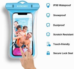 img 1 attached to 📱 2 Pack Universal Waterproof Phone Case: IPX8 Floating Waterproof Cellphone Pouch for iPhone 12/11/SE/XS/8 & Galaxy up to 6.9", Ideal for Beach, Diving, Surfing, Skiing