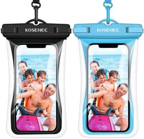 img 4 attached to 📱 2 Pack Universal Waterproof Phone Case: IPX8 Floating Waterproof Cellphone Pouch for iPhone 12/11/SE/XS/8 & Galaxy up to 6.9", Ideal for Beach, Diving, Surfing, Skiing