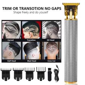 img 2 attached to Cordless Professional Clippers Waterproof Baldheaded