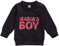 👶 mama's mini long sleeve pullover sweatshirt shirt sweater tops for kids infant baby boy clothes logo