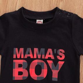 img 1 attached to 👶 Mama's Mini Long Sleeve Pullover Sweatshirt Shirt Sweater Tops for Kids Infant Baby Boy Clothes