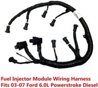 🔌 high-quality ficm engine fuel injector complete wire harness - 5c3z9d930a - perfect fit for ford powerstroke 6.0l diesel 2003-2007 f250 f350 f450 f550 excursion - black logo