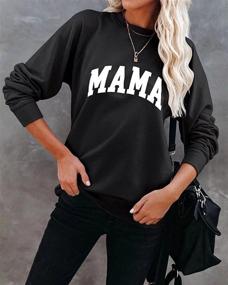 img 1 attached to LEEDYA Women's Long Sleeve Mama Graphic Shirts: Casual Crewneck Sweatshirt, Loose Pullover Tops