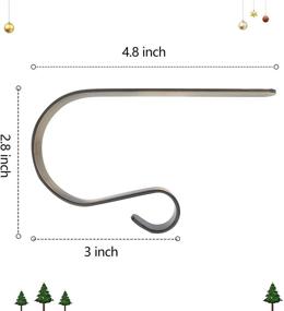 img 3 attached to Premium Set of 6 Edoneery Christmas Stocking Holders for Mantle - Perfect Fireplace Mantle Decor