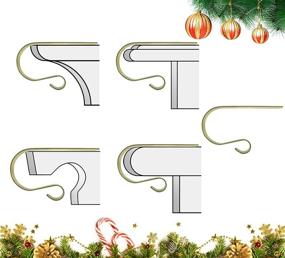 img 2 attached to Premium Set of 6 Edoneery Christmas Stocking Holders for Mantle - Perfect Fireplace Mantle Decor