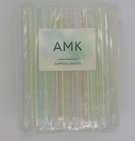 img 1 attached to 🥤 AMK 160-Count EXTRA WIDE Fat Boba Drinking Straw 8.5" Striped - Plastic Rods for Tiered Cake Construction