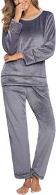 img 4 attached to Sykooria Velour Tracksuit Pajamas Jogging Women's Clothing