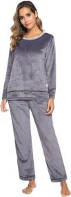 img 2 attached to Sykooria Velour Tracksuit Pajamas Jogging Women's Clothing