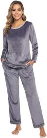 img 3 attached to Sykooria Velour Tracksuit Pajamas Jogging Women's Clothing