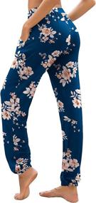 img 1 attached to Ekouaer Women's Comfy Pajama Pants: Loose Yoga Pants & Lounge Bottoms with Drawstring Jogger Style and Convenient Pockets