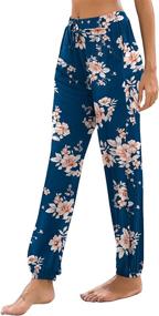 img 2 attached to Ekouaer Women's Comfy Pajama Pants: Loose Yoga Pants & Lounge Bottoms with Drawstring Jogger Style and Convenient Pockets