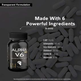 img 2 attached to Optimized 5-HTP 150mg with Ashwagandha and Vitamin B6 - Enhanced Recovery, Serotonin Boost, Stress Relief & Sleep Support - Alpha V6 by RAM ADVANTAGE - 30 Veg Capsules