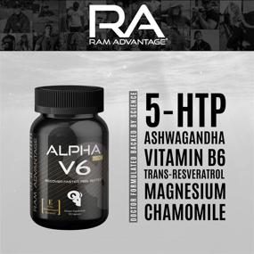 img 3 attached to Optimized 5-HTP 150mg with Ashwagandha and Vitamin B6 - Enhanced Recovery, Serotonin Boost, Stress Relief & Sleep Support - Alpha V6 by RAM ADVANTAGE - 30 Veg Capsules