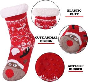 img 1 attached to FNOVCO Slipper Cartoon Toddler Christmas Girls' Clothing