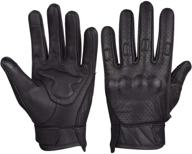 versatile & stylish men's premium leather perforated glove (m) logo