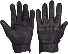 img 2 attached to Versatile & Stylish Men's Premium Leather Perforated Glove (M)