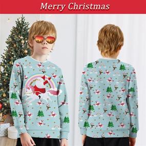 img 2 attached to Funnycokid Teenagers Sweatshirt Christmas Printed Boys' Clothing in Fashion Hoodies & Sweatshirts