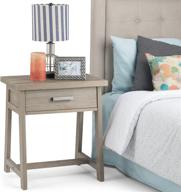 simpli home sawhorse bedside distressed logo