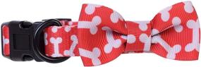 img 2 attached to Mile High Life - Dog Bowtie Collar Featuring Contemporary Design Patterns & High-Quality Soft Fabric, Ideal for Dogs and Cats of All Sizes (Extra Small/Small/Medium)