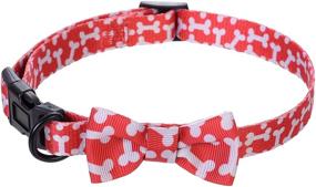 img 4 attached to Mile High Life - Dog Bowtie Collar Featuring Contemporary Design Patterns & High-Quality Soft Fabric, Ideal for Dogs and Cats of All Sizes (Extra Small/Small/Medium)