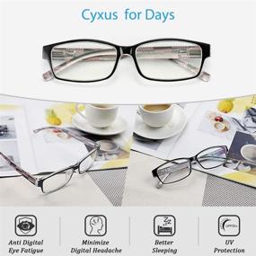 img 3 attached to 👓 Очки Cyxus для блокировки синего света: снизьте головные боли и улучшите качество сна с помощью ультра-легкой гибкости Ultem