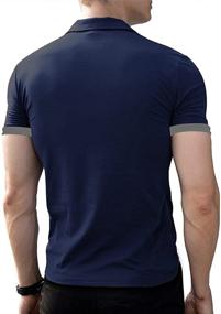 img 3 attached to Casual Men's Clothing: Cotton Sleeve T-Shirt with Pocket