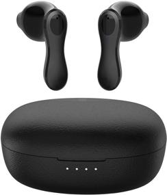 img 4 attached to Premium Fidelity Sound Quality Wireless Earbuds Bluetooth Headphones M2, True Wireless Earbuds with Mic and 30Hrs Playtime, Touch Control Earphones Headset for Sport (Black)