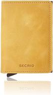 👛 secrid - slim wallet in genuine vintage leather with rfid protection for up to 12 cards (ochre) logo
