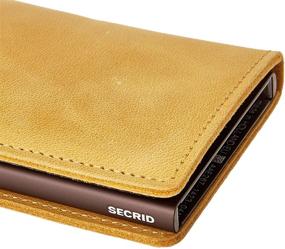 img 2 attached to 👛 Secrid - Slim Wallet in Genuine Vintage Leather with RFID Protection for up to 12 Cards (Ochre)