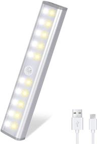 img 4 attached to 🔦 Homelife LED Motion Sensor Bar Lights - 20 LEDs - Wireless Under Cabinet Lighting - LED Closet Lights - Built-in Rechargeable Battery - Stick-on Magnetic Motion Sensor Light - Indoor - Kitchen, Stairway