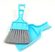 🧹 compact dustpan and hand broom set in blue - mini dust pan and brush combo for improved cleaning efficiency logo