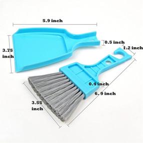 img 3 attached to 🧹 Compact Dustpan and Hand Broom Set in Blue - Mini Dust Pan and Brush Combo for Improved Cleaning Efficiency