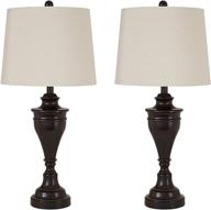 ⚱️ set of 2 darlita traditional table lamps by signature design - bronze finish logo