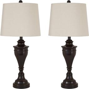 img 4 attached to ⚱️ Set of 2 Darlita Traditional Table Lamps by Signature Design - Bronze Finish